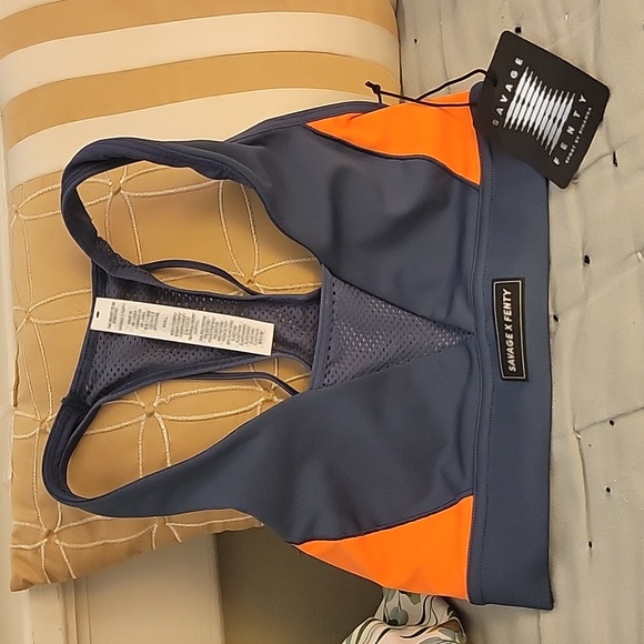 NWT Savage X Fenty Black Logo Bralet - Picture 2 of 4